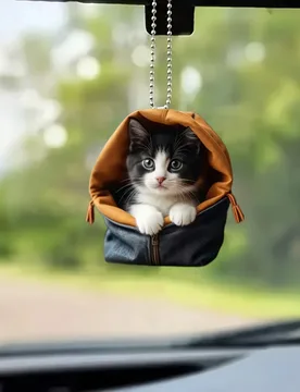 D Cute Cow Cat Pendant Chic Kitten in Bag Acrylic Keychain Car Versatile Charm for Car Mirror Backpacks Home Festive Gift - Aliexpress - FashionsVida