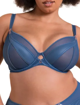 Womens Suspense Plunge Bra - Blue Polyamide - Size 34g - Curvy Kate - FashionsVida