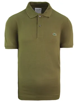 Classic Fit Mens Khaki Polo Shirt Cotton - Size Small - Lacoste - FashionsVida