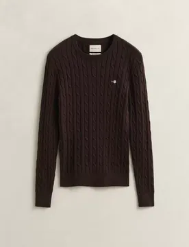STRETCH COTTON CABLE C-NECK female