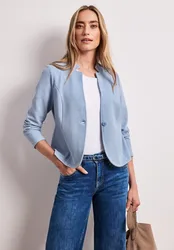 Blazer mit Struktur aus Jersey female Blau
