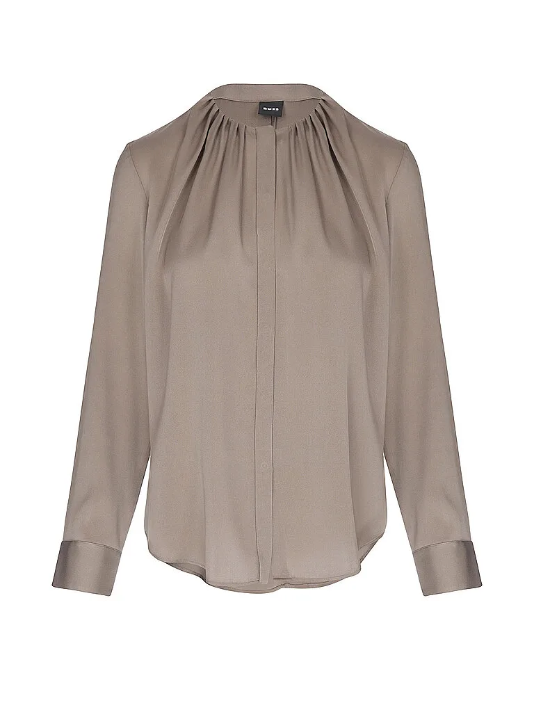 Blusa de seda BANORAH marrón 42 - BOSS - FashionsVida