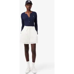 Bermudas de mujer oversized de mezcla de lino vaporoso en