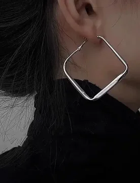 K Gold Geometric Metal Earrings for Women, Irregular Square Fashion Drop Earrings, Luxury Jewelry Ideal for Gifting - Aliexpress - FashionsVida