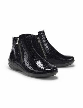 Hallux-Lupo Stiefelette Bequemweite - Kroko - female - Size: 37.5