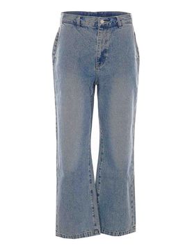 Jeans larghi dritti celesti grigiastri