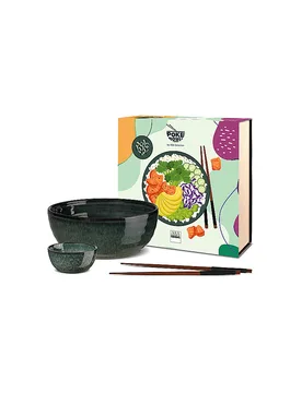 Juego de 3 cuencos para cereales POKE BOWL Ocean verde oscuro verde oscuro - ASA Selection - FashionsVida