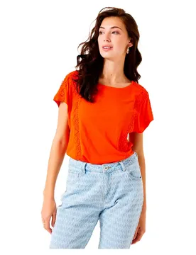 T-shirt à Manches Courtes C50202 Tangerine Red L