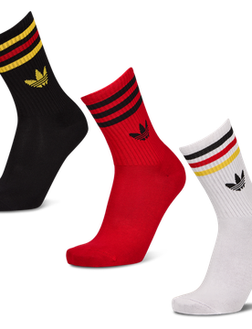 Mid Cut Crew 3 Pack Unisex Socken - Rot - Größe 37-39 Red 37-39
