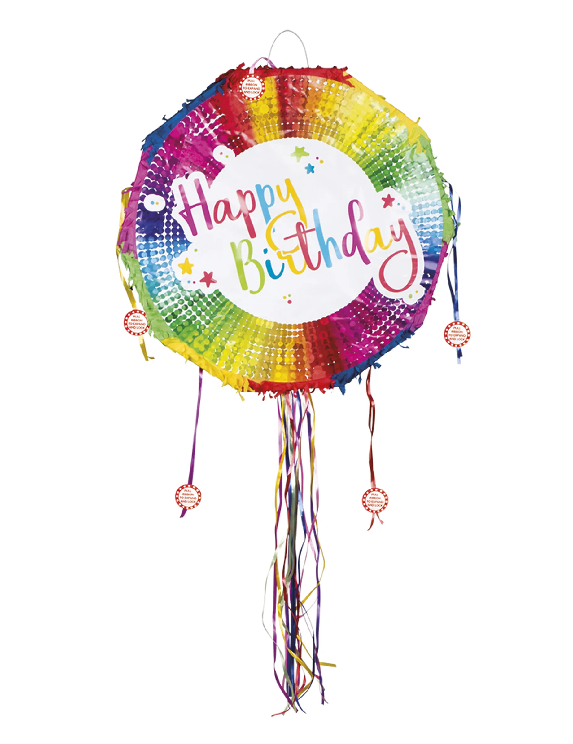 Happy Birthday Piñata Partyzubehör bunt 40cm - BOLAND BV - FashionsVida