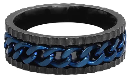 Ring - Kette - für Männer - schwarz/blau - Männer - male