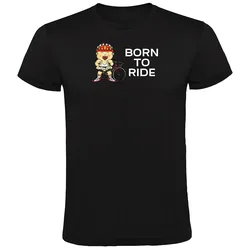 Maglietta A Maniche Corte Born To Ride Black