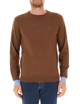 SUN68 Maglione con toppe TABACCO L