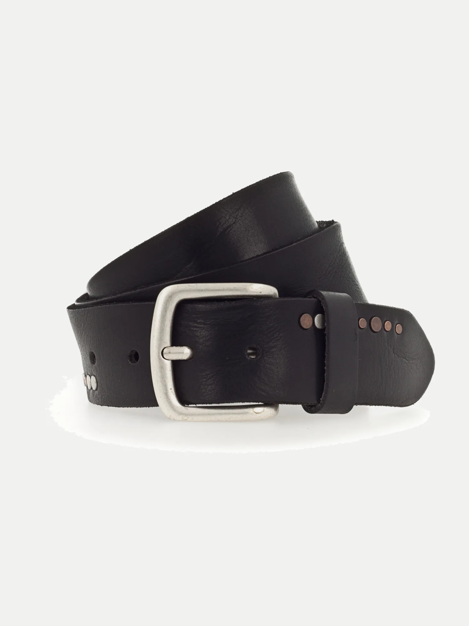 Nietengürtel aus Leder Schwarz 100 - Vanzetti - FashionsVida