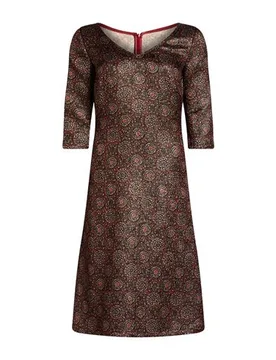 Midi-Kleid Damen Ziegelrot 32 Damen - SIYU - FashionsVida