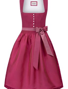 Dirndl Viano (Beere, Gr. 36) von Heimatgwand für Damen, 60% Baumwolle, 40% Leinen
