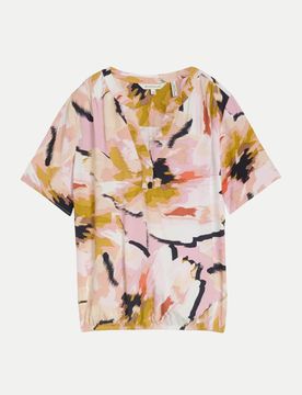Bluse mit Floral Muster Mehrfarbig 46