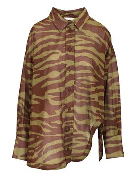 The Attico Camicia stampata zebra