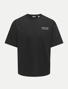 T-Shirt mit Aufdruck Schwarz M - ONLY & SONS - FashionsVida