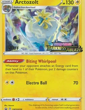 Pokemon Sword & Shield Promo SWSH036 Arctozolt (STAFF) - Pokémon - FashionsVida