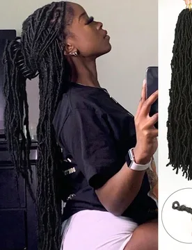 Paquete de 1 con 12 hebras de cabello crochet de Locs suaves de 18/24/30/36 pulgadas para mujeres, para el estilo de de mariposa natural de cabello cr - Shein - FashionsVida