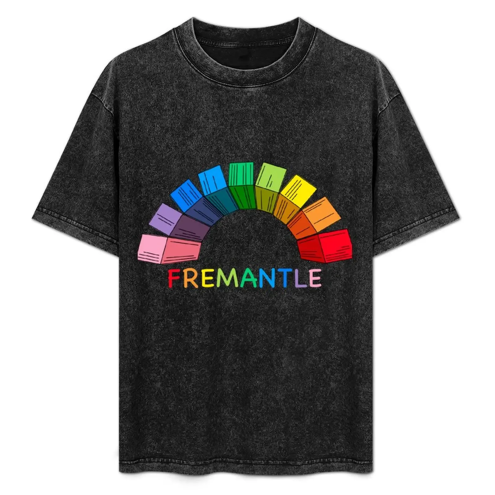 Fremantle Rainbow T-Shirt Everyday Wear Basic Short Sleeve Top - Aliexpress - FashionsVida