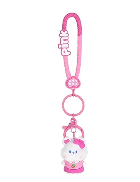 Pink girlfriend holiday gift keychain gift bag cute than one rabbit cherry blossom PVC set - Aliexpress - FashionsVida