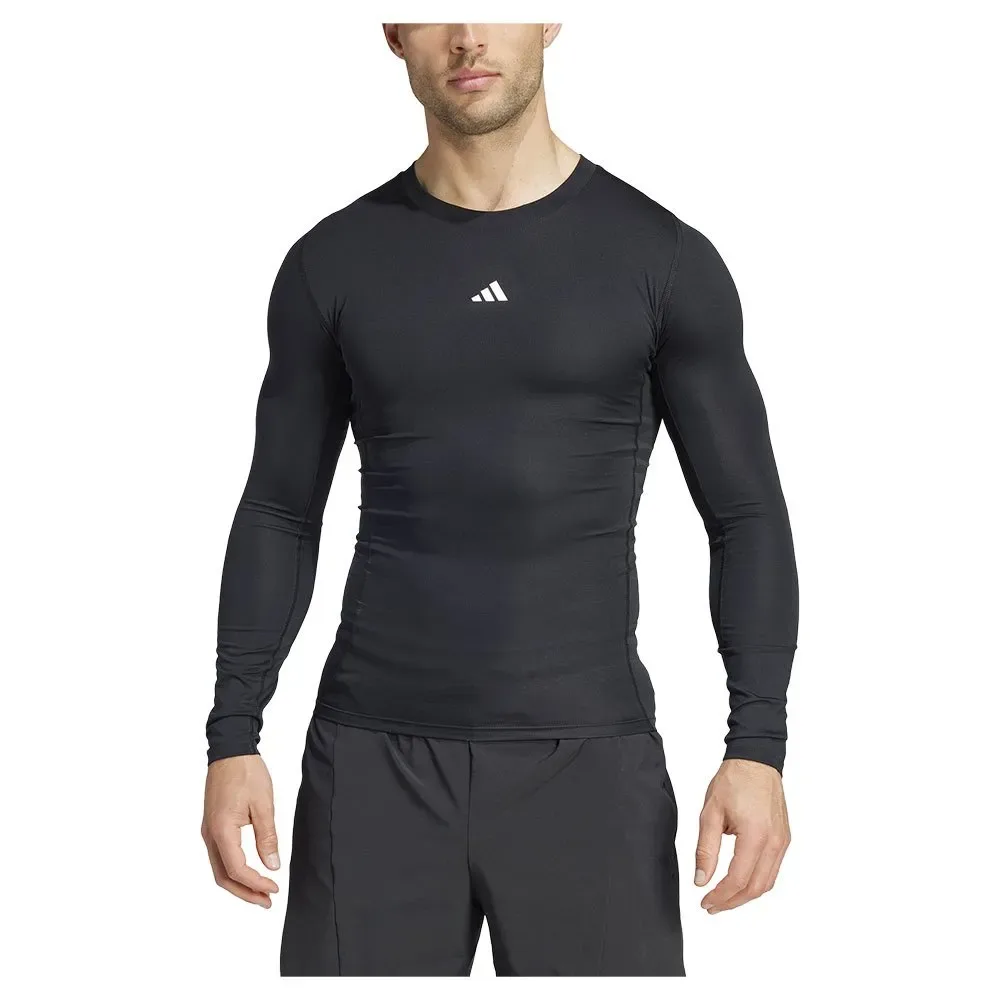 T-shirt à Manches Longues Techfit Compression Black S - Adidas - FashionsVida