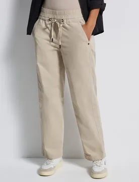 Washed Look Cordhose female Beige - Street One - FashionsVida