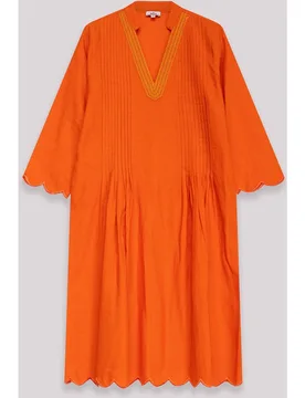 Vestido corto fluido con escote en pico y manga amplia - Niza - FashionsVida