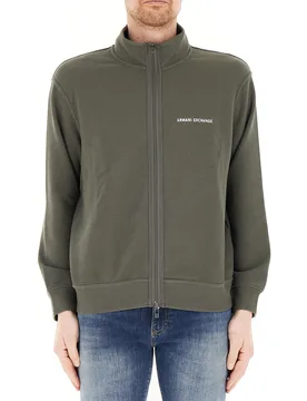 Felpa con zip VERDE MILITARE XL - Armani exchange - FashionsVida