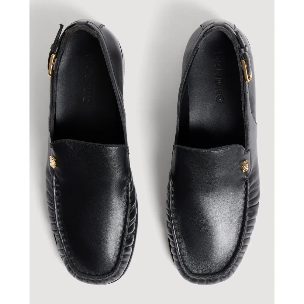 Mocasines de mujer de cuero con hebilla - sandro - FashionsVida