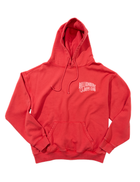Washed Arch Logo Popover Hood - Red