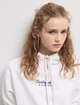 Sudadera capucha cerrada bordado - Green Coast - FashionsVida