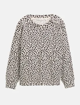 Sweatshirt mit Leo-Print Mehrfarbig S - Tom Tailor Denim - FashionsVida