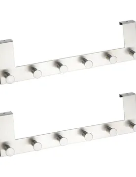 Türgarderobe „Celano“, 2er Set, Edelstahl satiniert - WENKO - FashionsVida