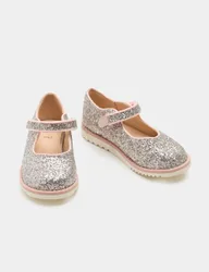 Kids' Glitter Mary Jane Shoes (4 Small - 2 Large) Silver Mix Female