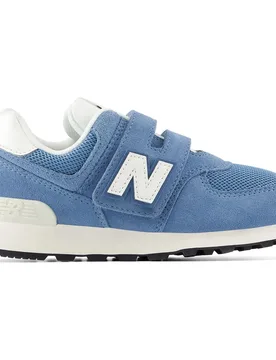 Hook & Loop Running Shoes Blue 66A UK 2 Boys - New Balance - FashionsVida