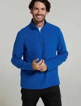 Camber II Mens Half-Zip Fleece - Blue - Blue - Size: S - Mountain Warehouse - FashionsVida