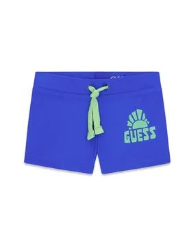 Boxer mare blu in microfibra con stampa logo - Guess - FashionsVida