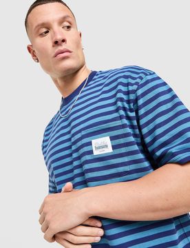 Wells Stripe Pocket T-Shirt - Herren, Blau - male - Size: L