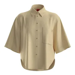 Hugo Blusa A Maniche Corte Evona 10258611 Open Beige 36