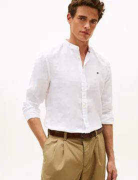 PIGMENT DYE STAND COLLAR SHIRT male - XL - FashionsVida