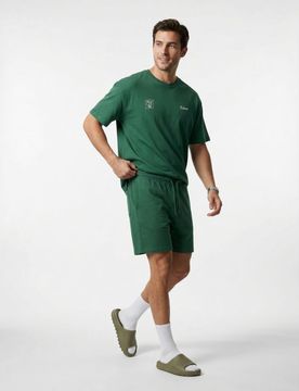 T-shirt in cotone con scritta Picasso - verde