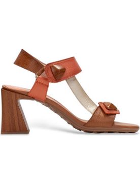 Para mujer. CHV253958 Sandalias Miami (38), Piel, Marrón, 3 a 5cm, Velcro, Casual, Fiesta