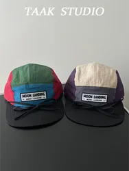Matching flat-brimmed five-piece cap, children's spring and summer versatile sunshade and sunscreen baseball cap