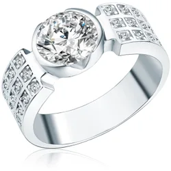 Womens Female Sterling Silver Ring - Size K