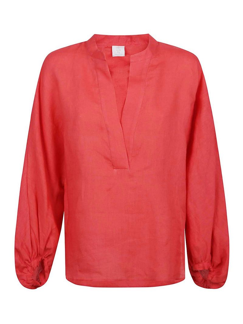 Eleventy Camicia Corallo In Lino