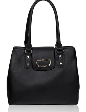 Kaelune Dual Compartment PU Leather Shoulder Bag - Black - Size: One Size - Fontanella Fashion - FashionsVida