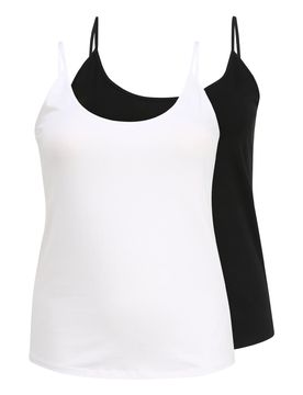 Urban Classics Top negro / blanco